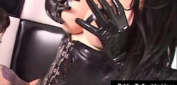  Latex Lover RubberDoll Strap-On Bangs Rubber Painted Lady!